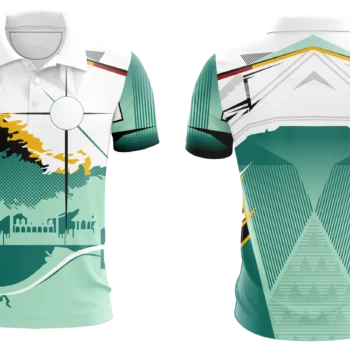Green Abstract Polo Shirt