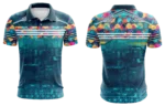 Multicolor Abstract Polo Shirt